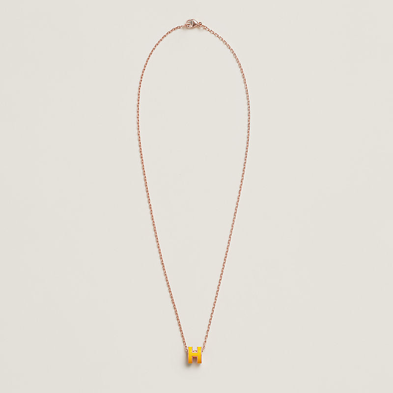 18K Mini Pop Hermès Yellow Necklace