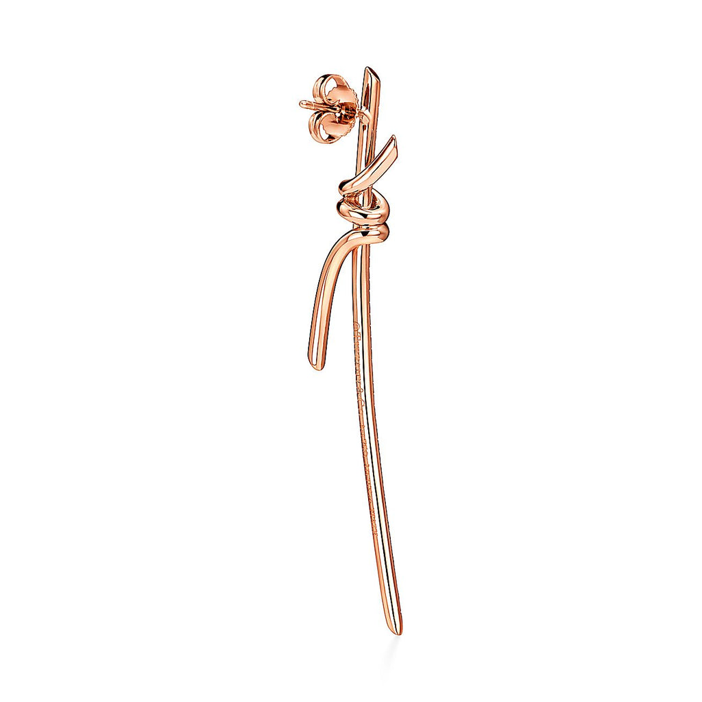 18K Tiffany & Co. Knot Drop Diamonds Earrings