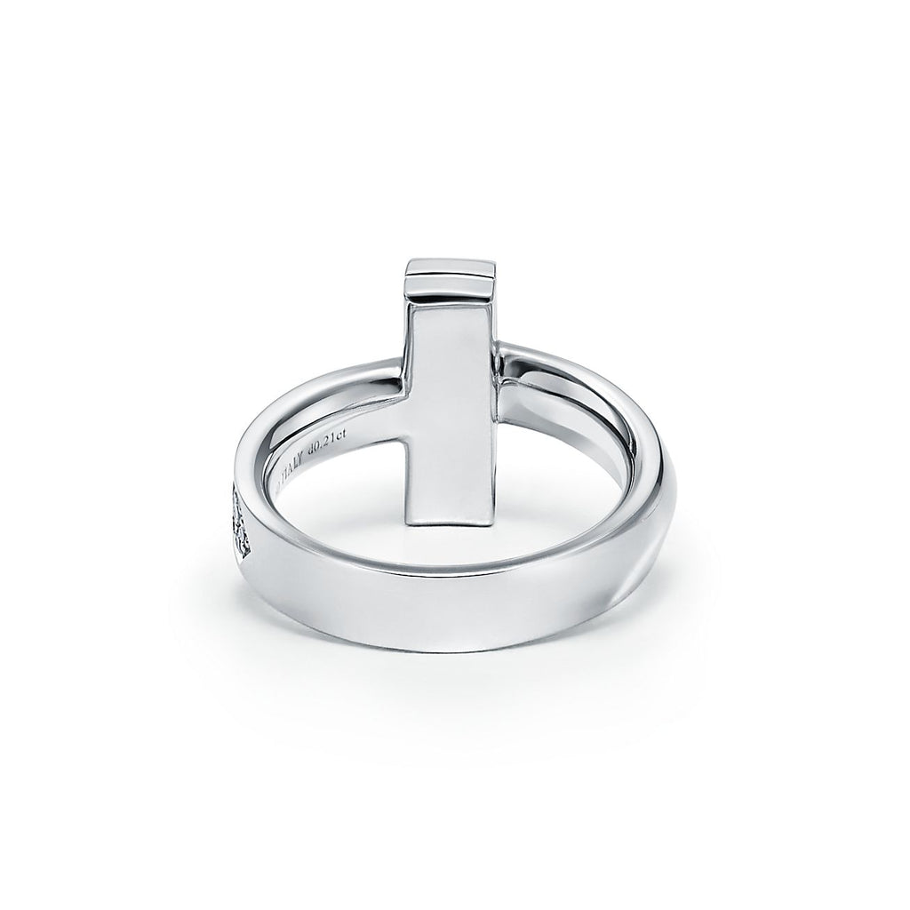 18K Tiffany & Co. Narrow Pave Ring