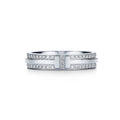 18K Tiffany & Co. Narrow Pave Diamond Ring