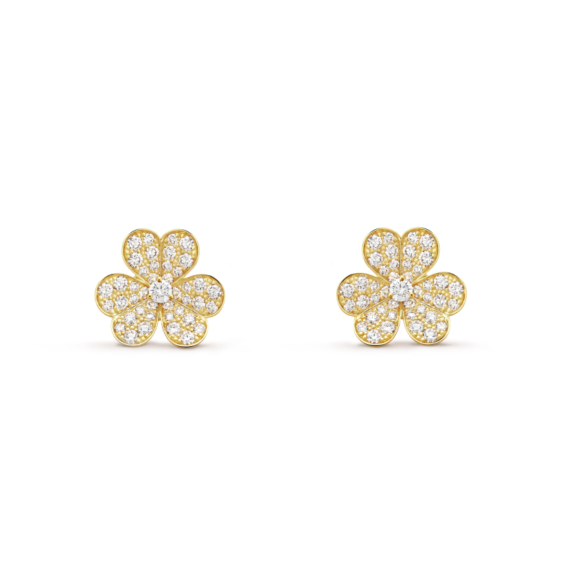 18K Yellow Gold Van Cleef & Arpels Frivole Small Model Earrings
