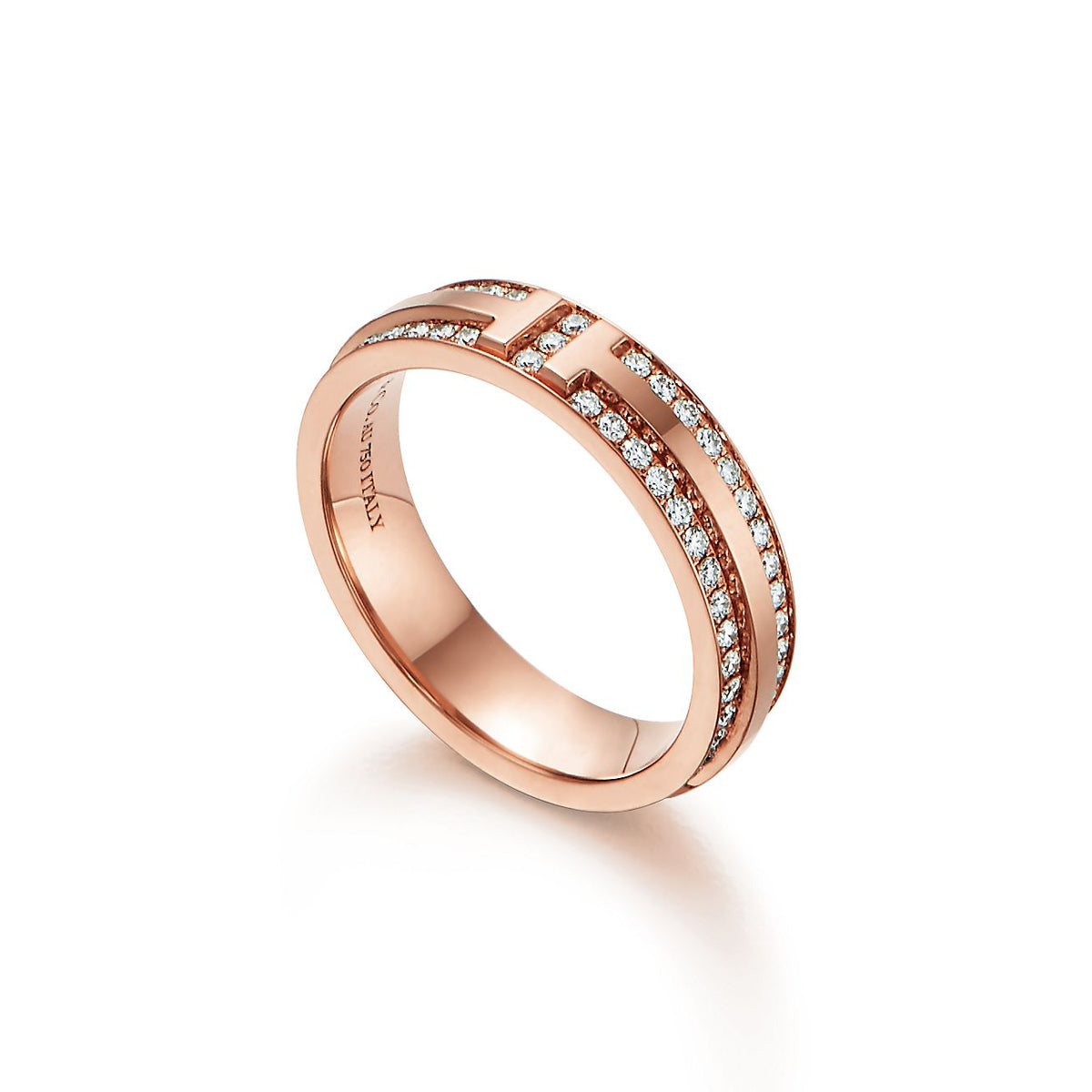 18K Tiffany & Co. Narrow Pave Diamond Ring