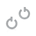 18K Tiffany & Co. T1 Open Hoop White Gold Earrings