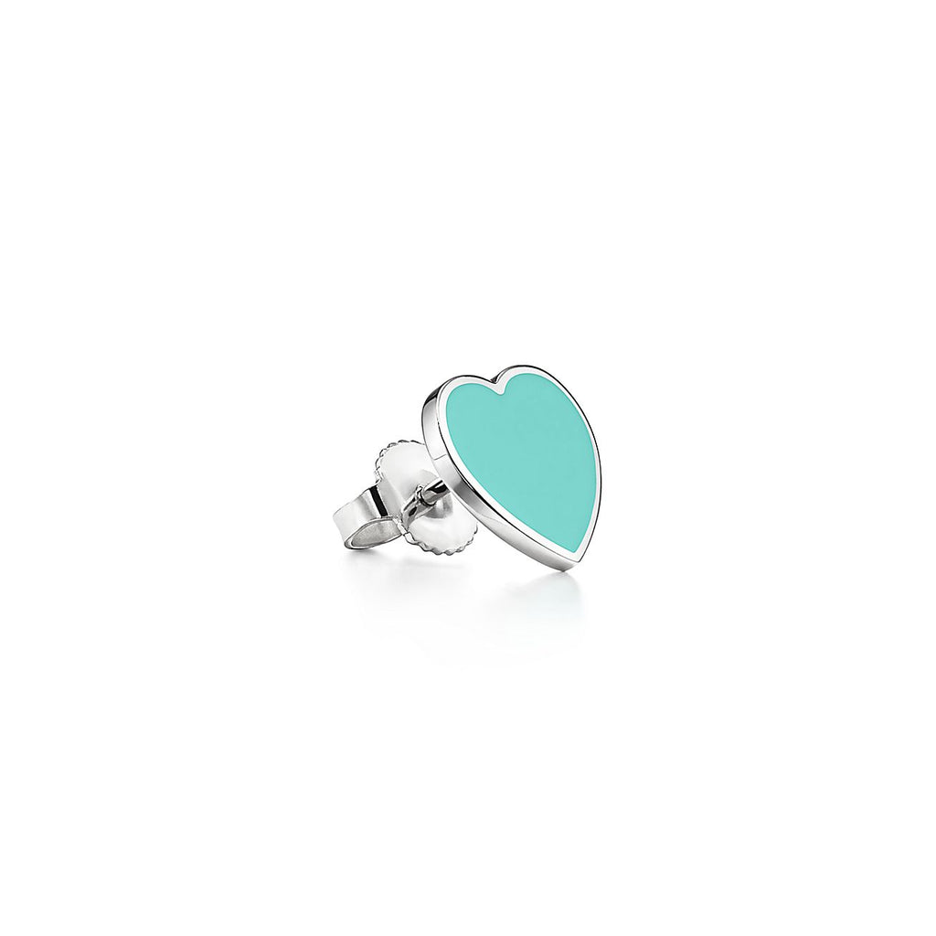 18K Return to Tiffany & Co. Blue Heart Earrings