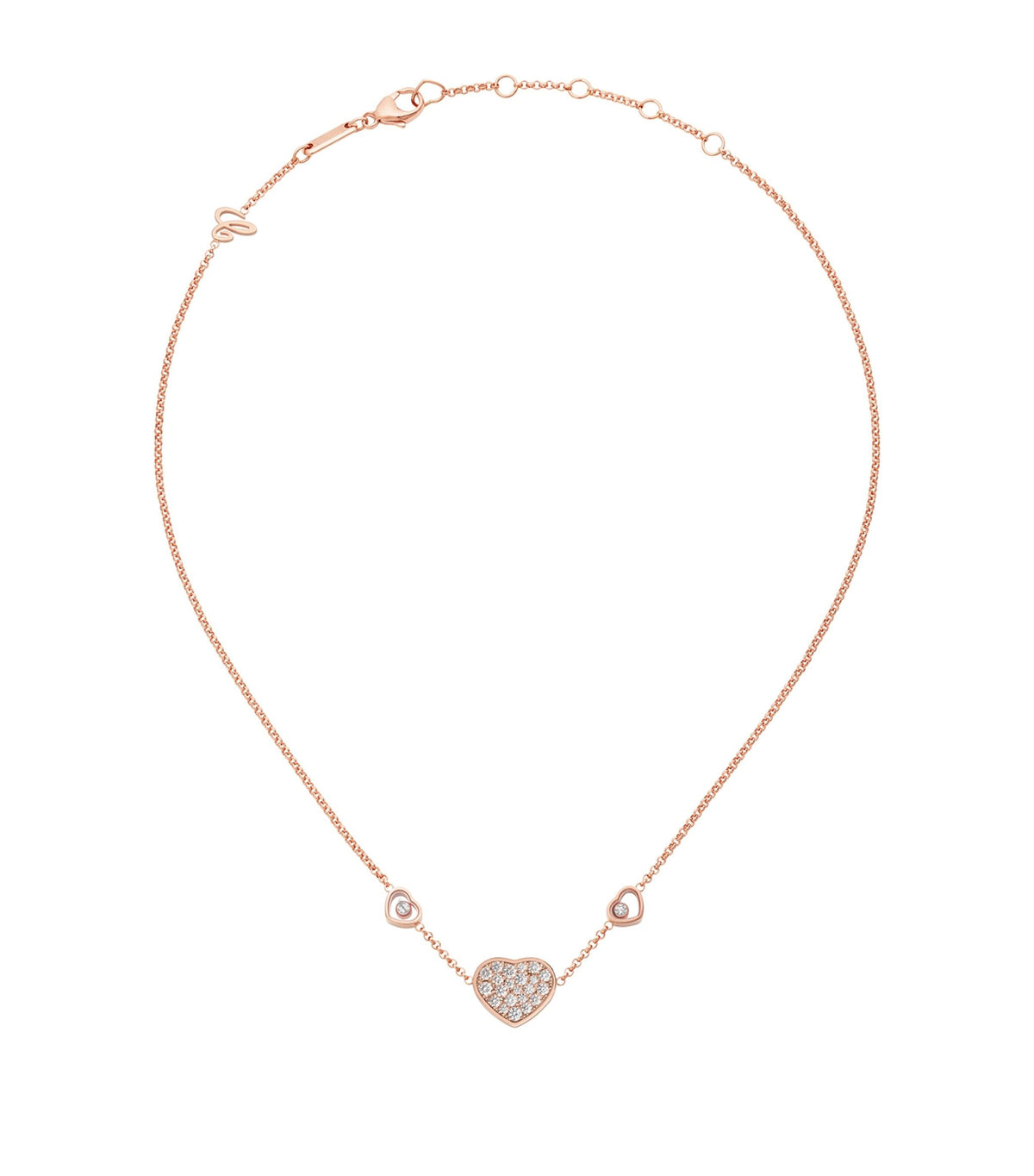 18K Chopard Happy Heart Diamonds Necklace