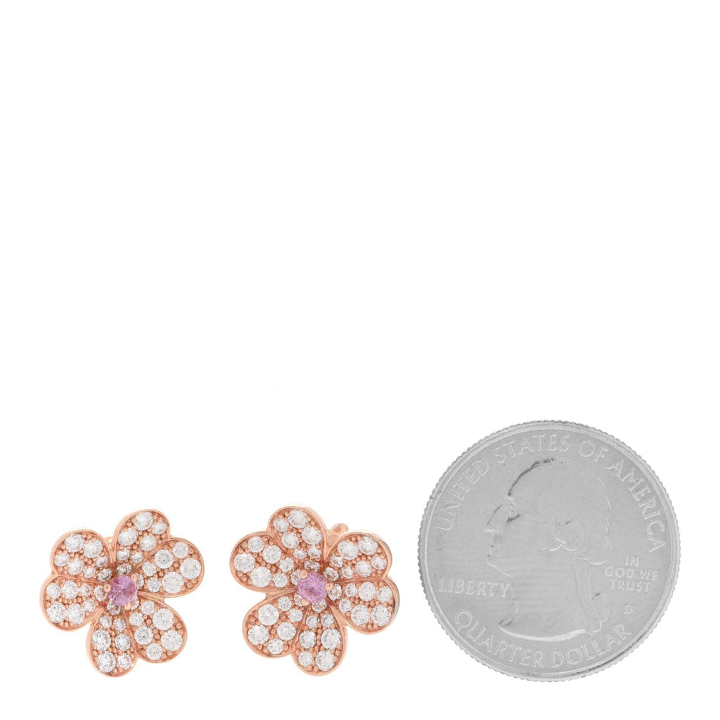 18k Van Cleef & Arpels Frivole Pink Sapphire Earrings