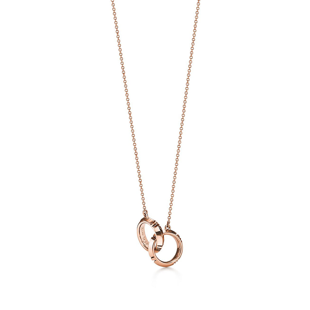 18K Tiffany & Co. Atlas X Closed Interlocking Pendant Necklace