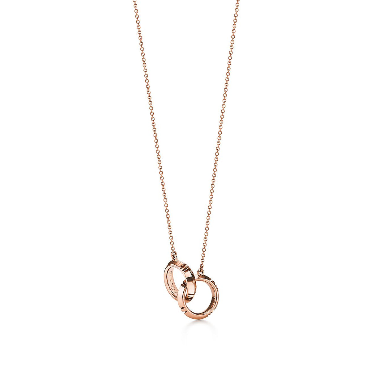 18K Tiffany & Co. Atlas X Closed Interlocking Pendant Necklace