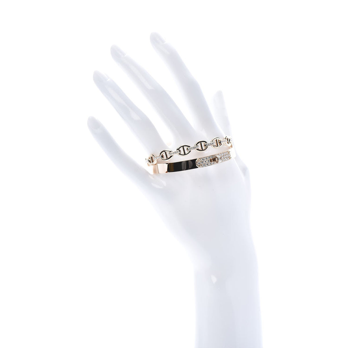 18K Kelly Double Tour Diamond Hermès Bracelet