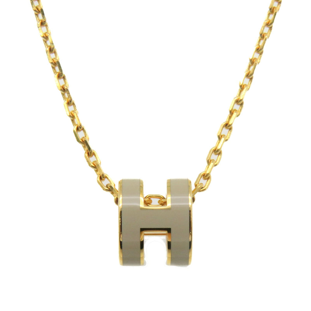 18K Mini Pop Hermès Grey Necklace