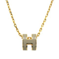 18K Mini Pop Hermès Grey Necklace