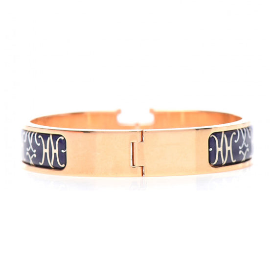 18K Clic Hermès H Lift Black Bracelet