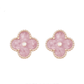 Van Cleef & Arpels Pink Diamond Clover Earring