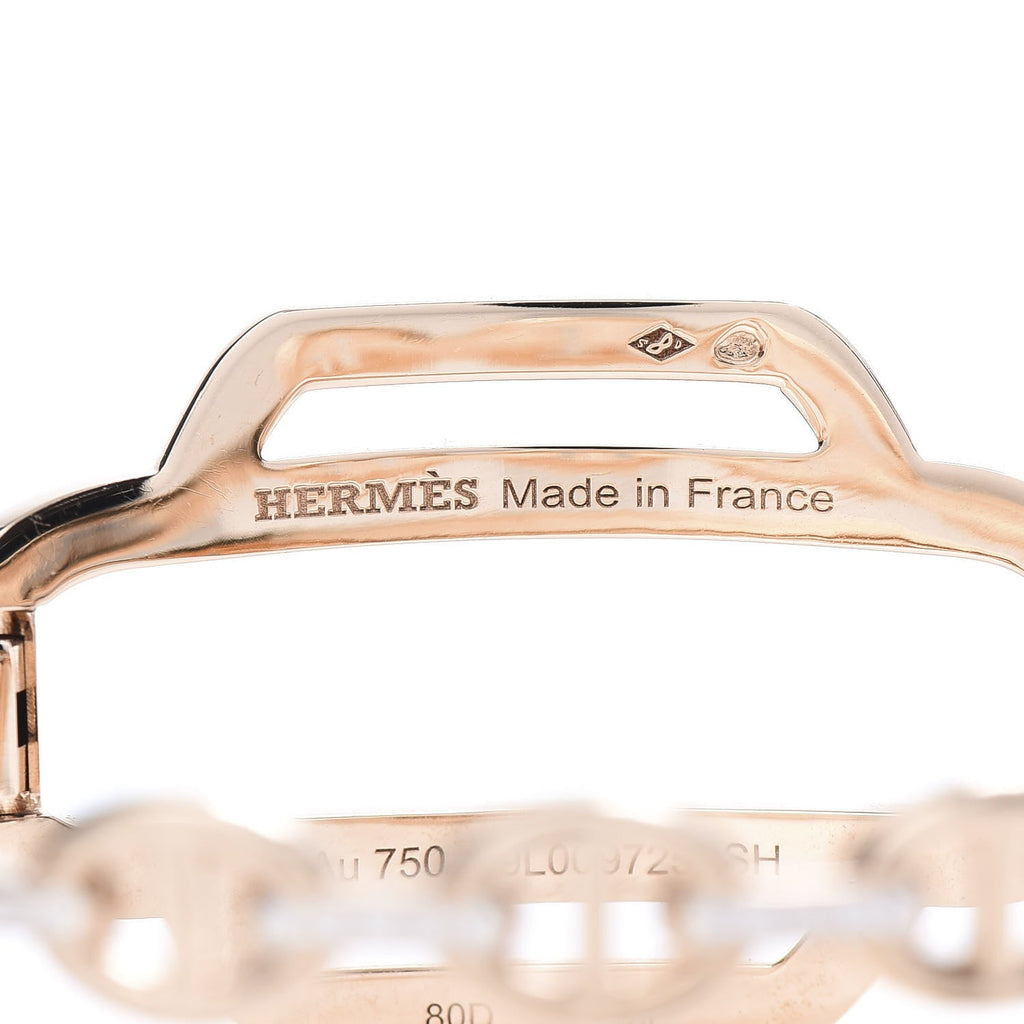 18K Kelly Double Tour Diamond Hermès Bracelet