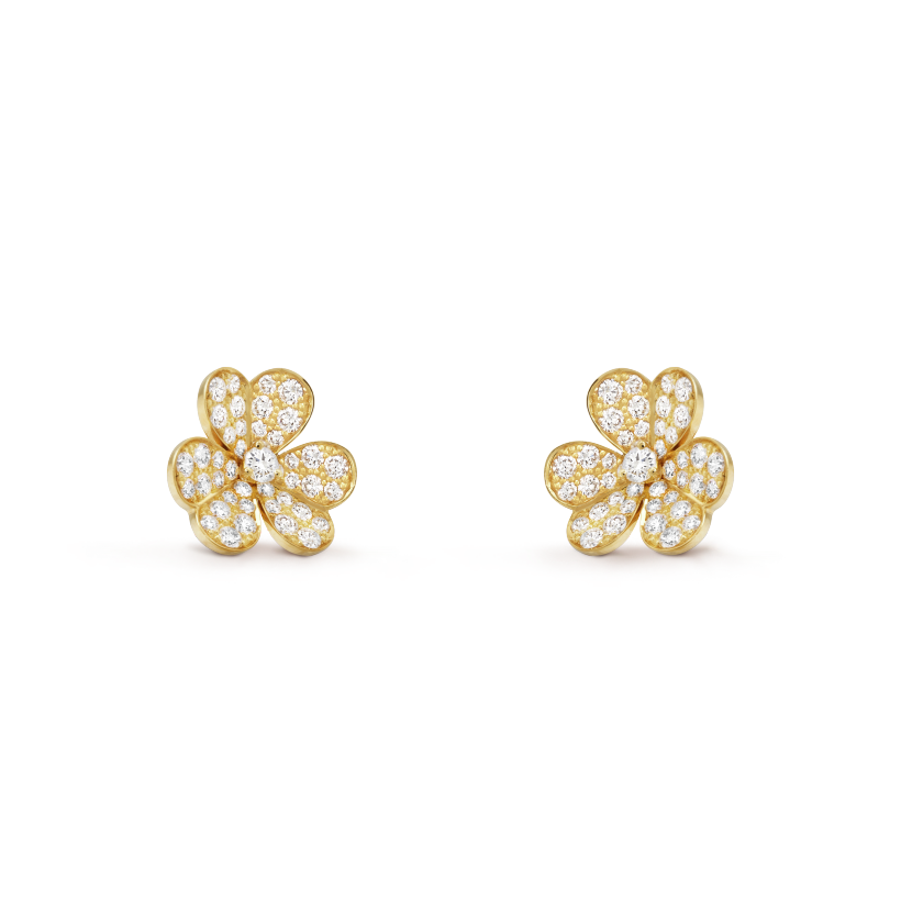 18K Yellow Gold Van Cleef & Arpels Frivole Small Model Earrings