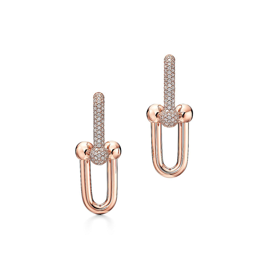 18K Tiffany & Co. HardWear Large Link Diamonds Earrings