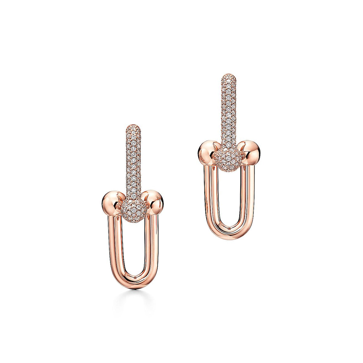 18K Tiffany & Co. HardWear Large Link Diamonds Earrings