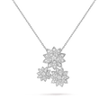 18K Van Cleef & Arpels Three Flowers Lotus Necklace