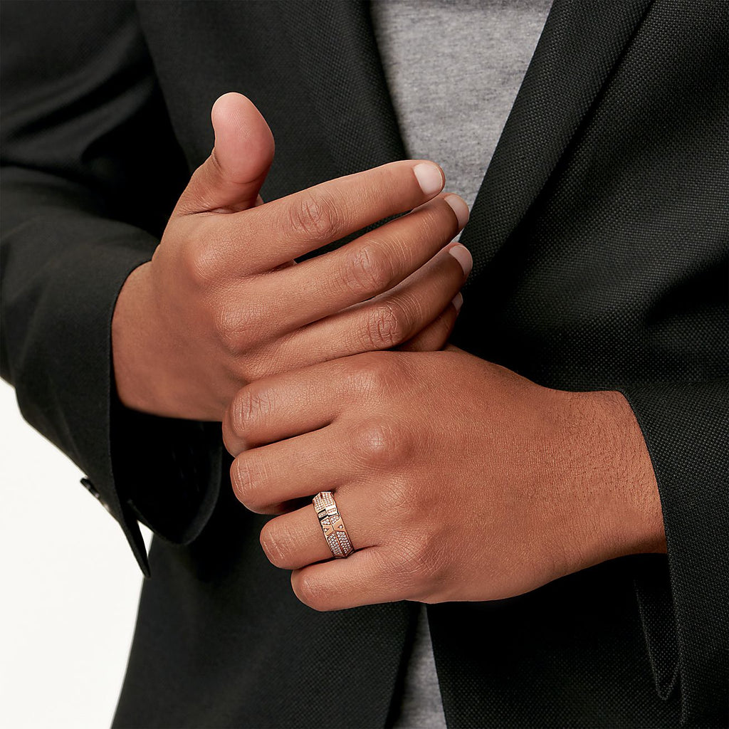 18K Tiffany & Co. Atlas x Closed Wide Ring