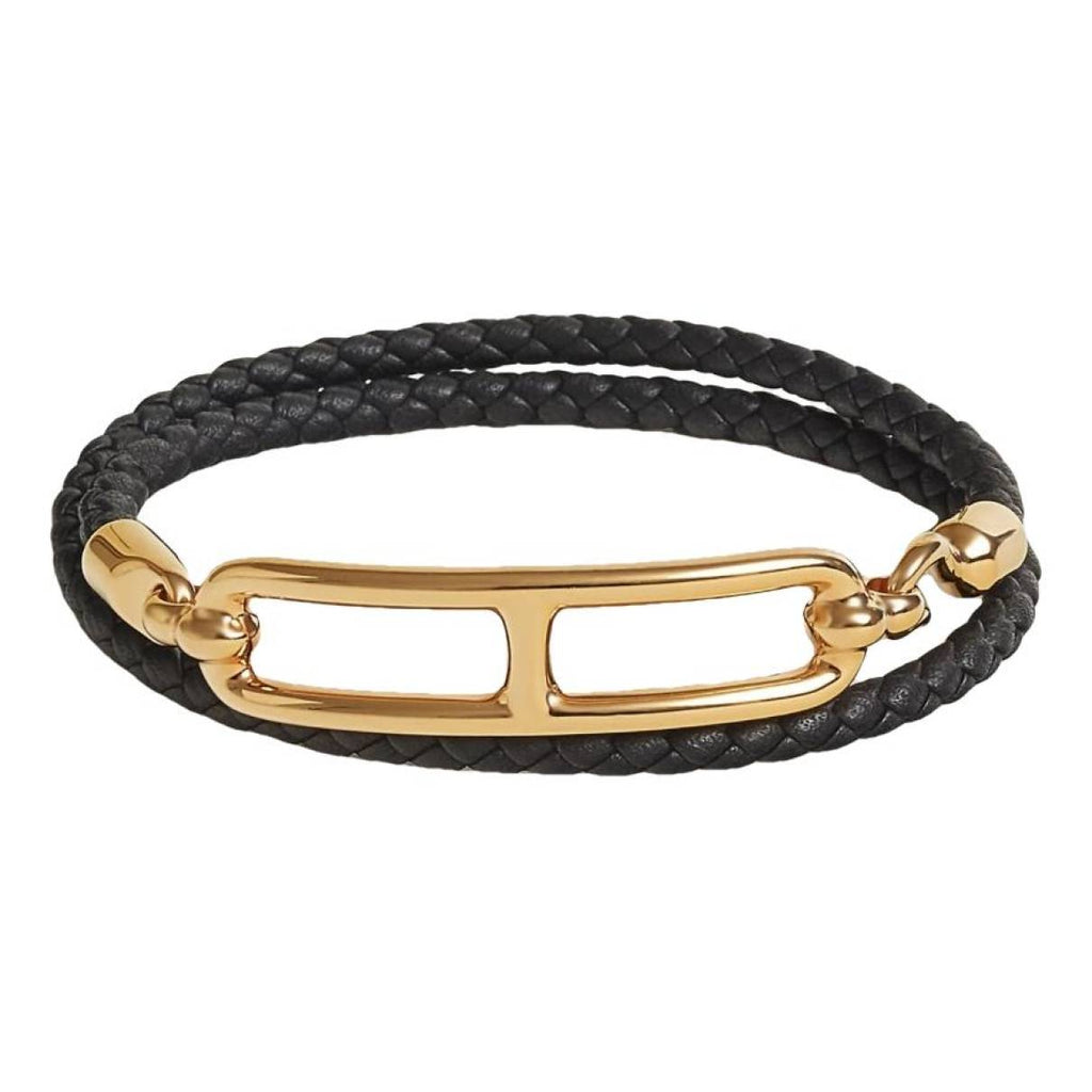 18K Roulis Double Tour Black Hermès Bracelet