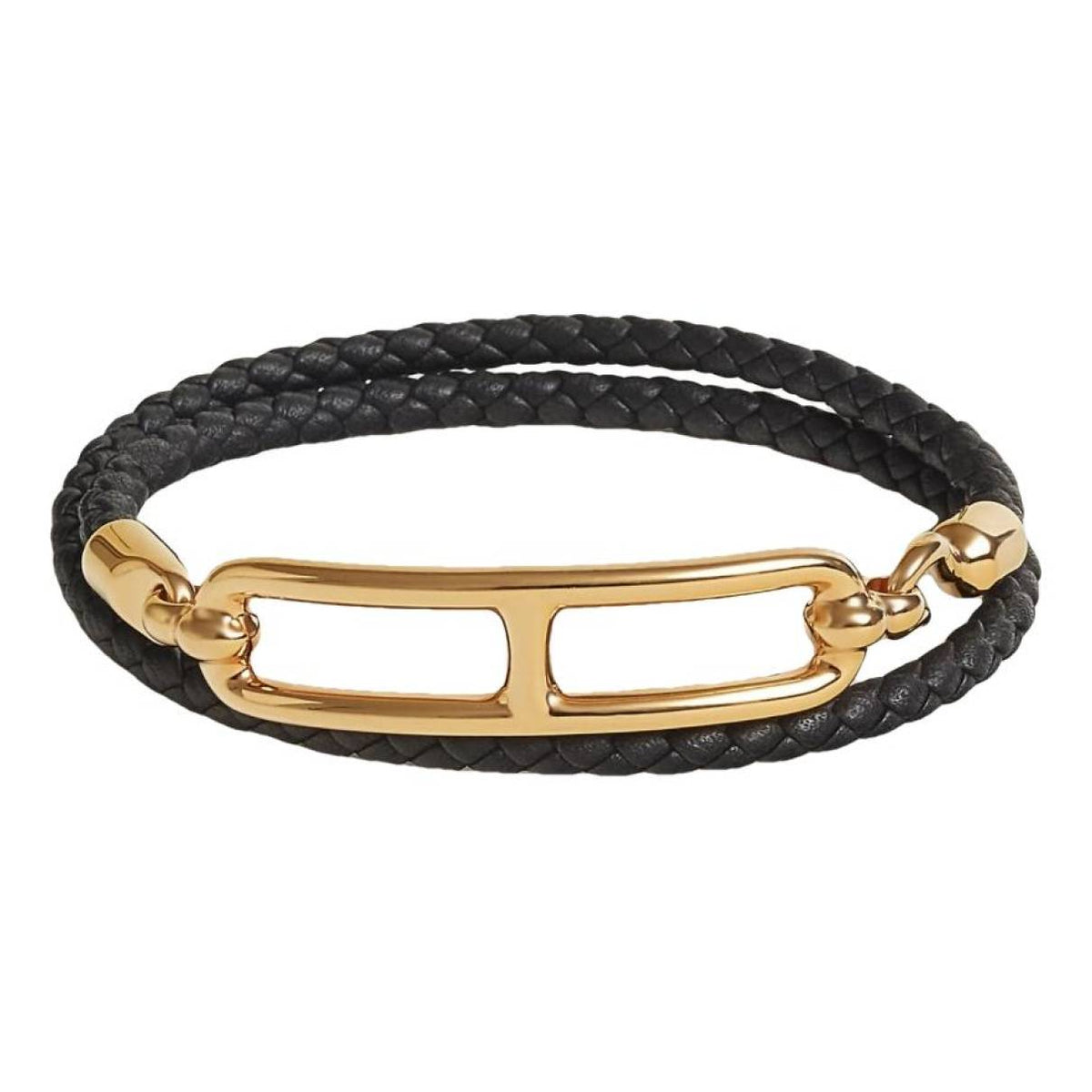 18K Roulis Double Tour Black Hermès Bracelet