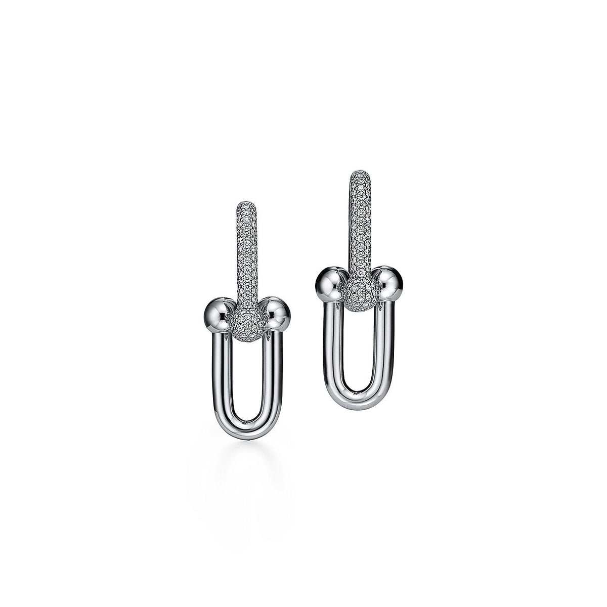 18K Tiffany & Co. HardWear Large Link Diamonds Earrings
