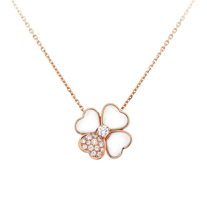18K Van Cleef & Arpels Cosmos Clip pendant Necklace