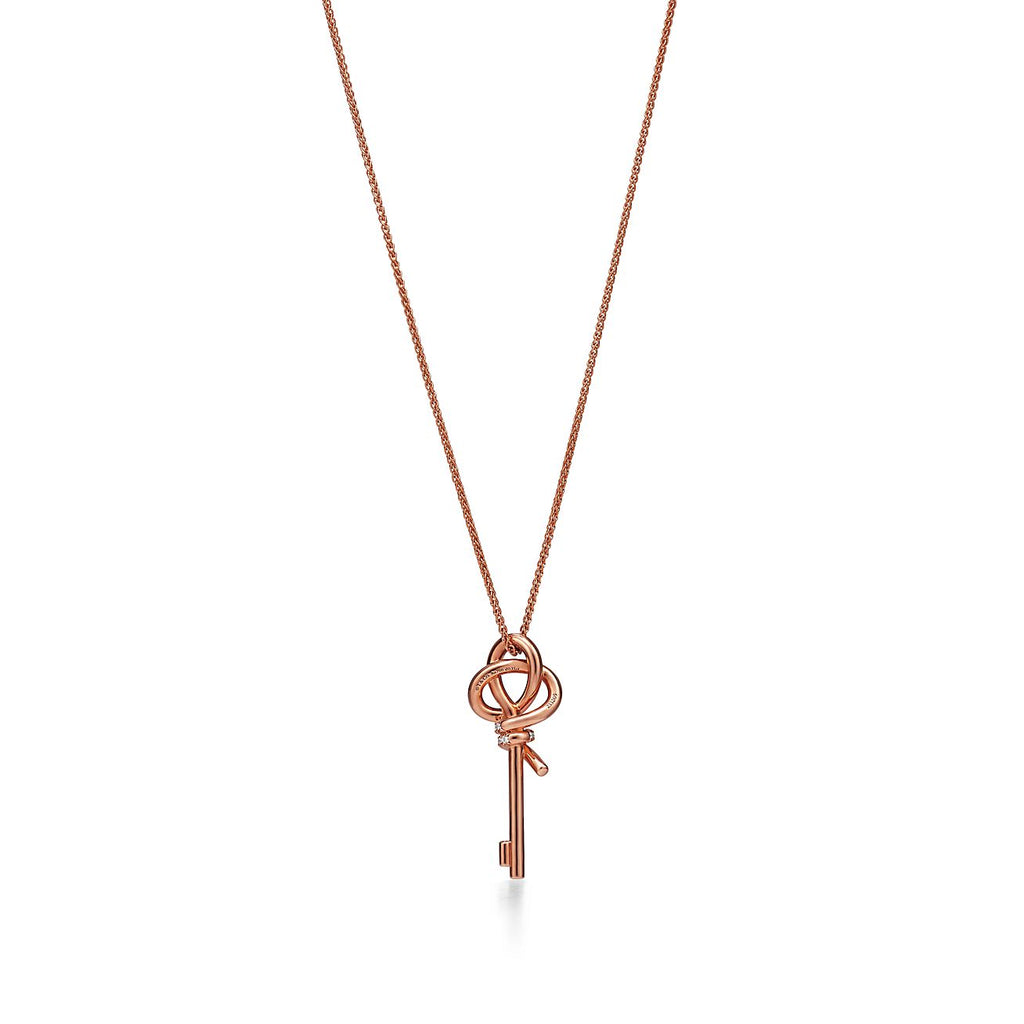 18K Tiffany & Co. Keys Woven Diamonds Medium Necklace