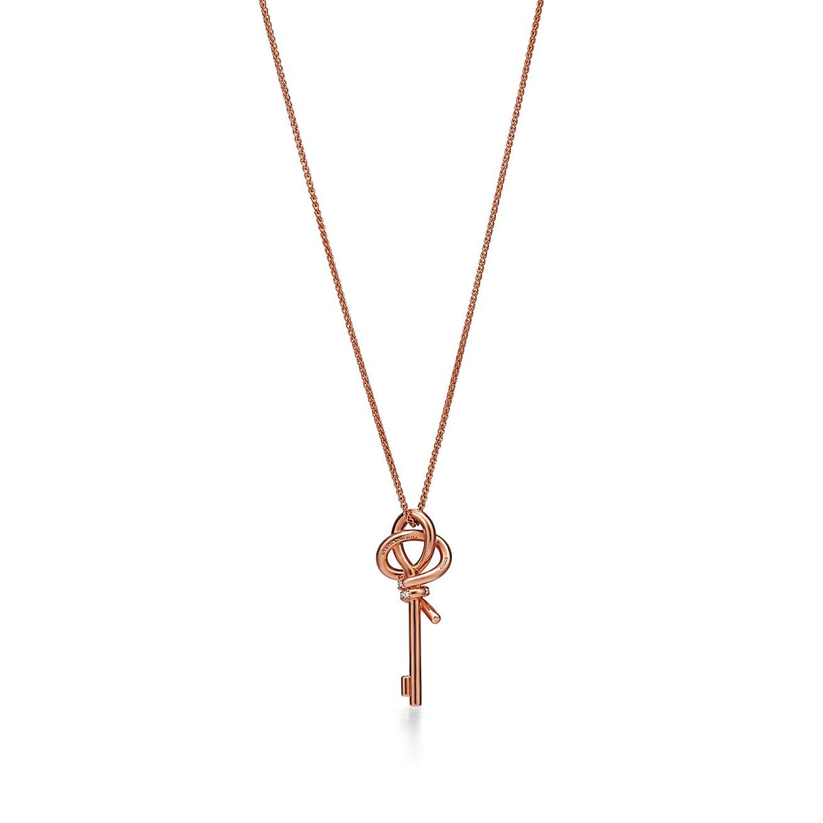 18K Tiffany & Co. Keys Woven Diamonds Medium Necklace