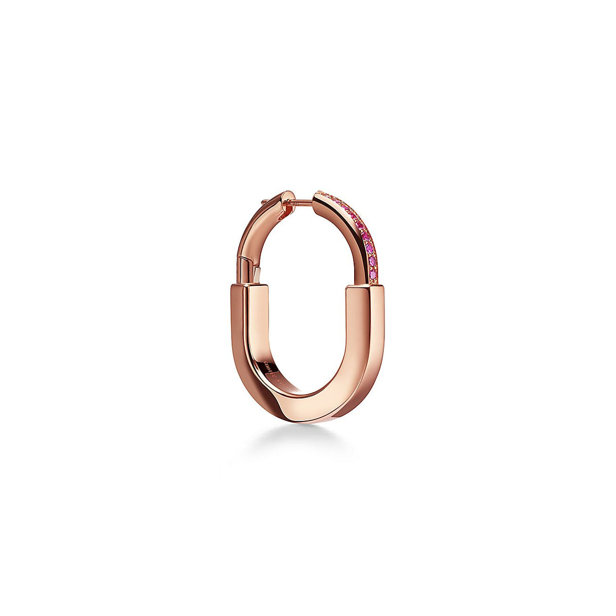18K Tiffany & Co. Lock ROS¨¦ Edition Medium Earrings