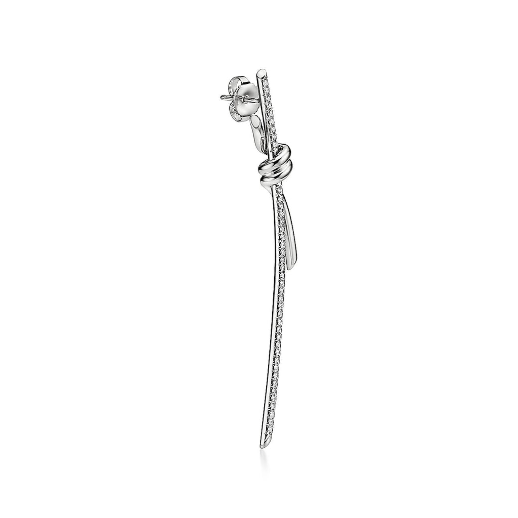 18K Tiffany & Co. Knot Drop Diamonds Earrings