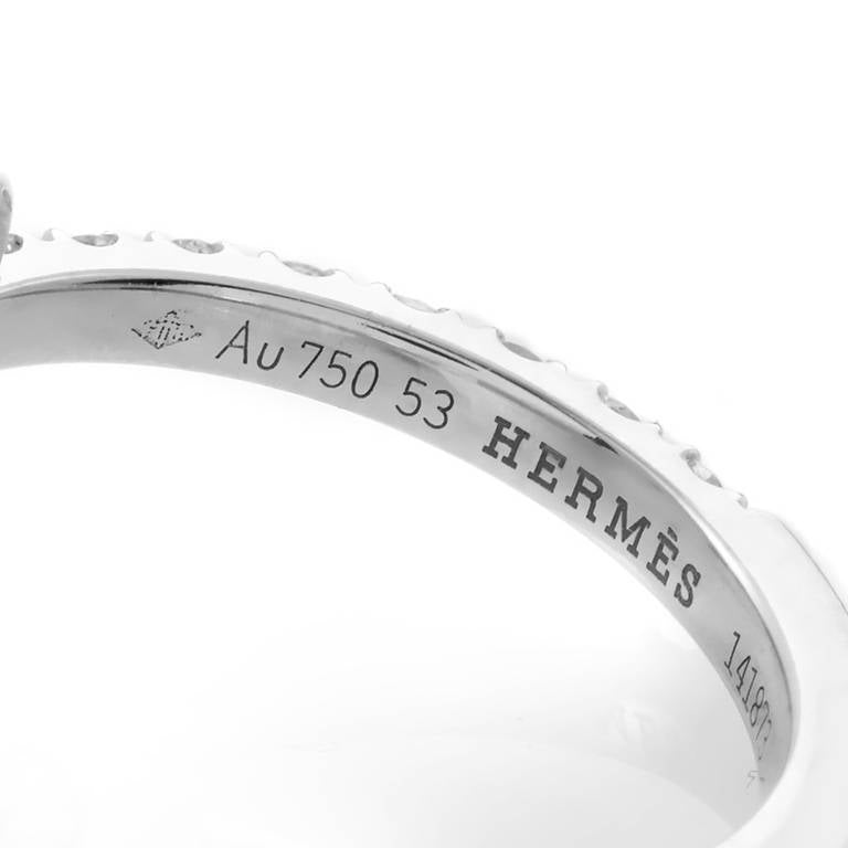 18K Finesse Diamond White Gold Hermès Ring