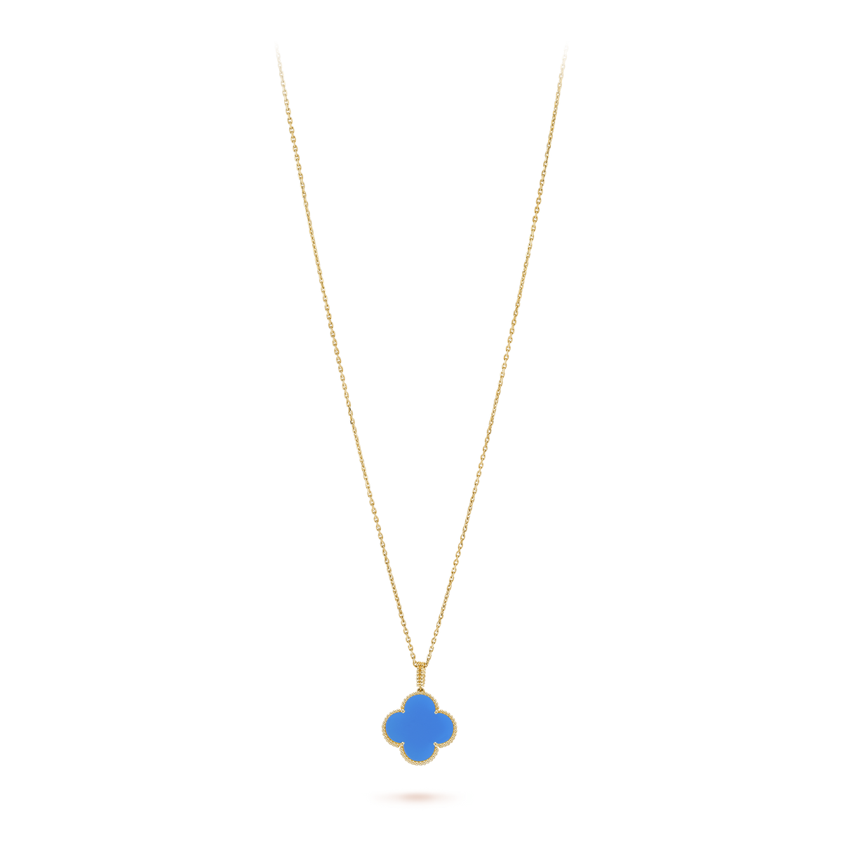 18K Van Cleef & Arpels Magic Alhambra Agate Clover Necklace
