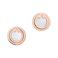 18K Tiffany & Co. Mother-Of-Pearl Circle Earrings
