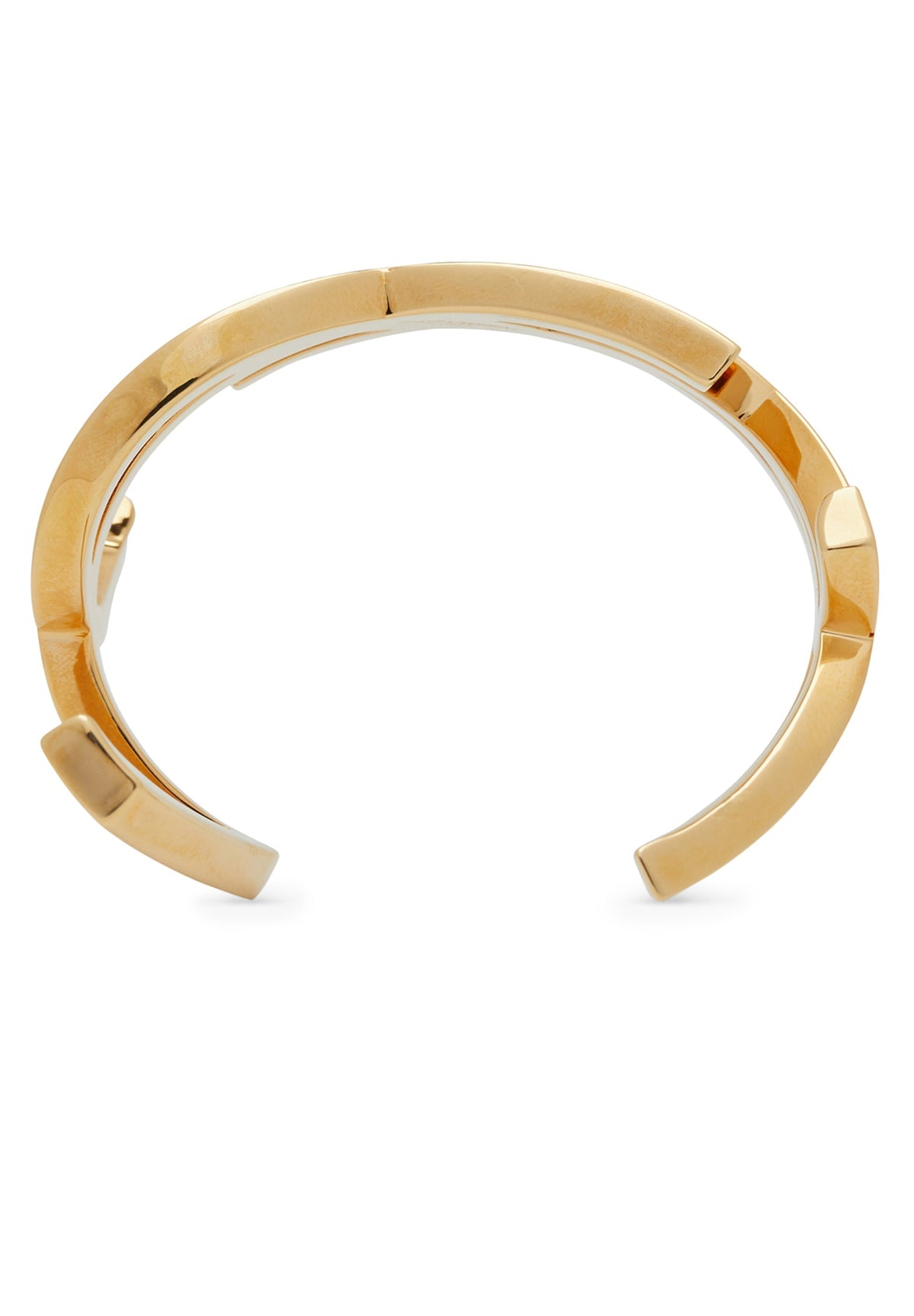 18K Saint Laurent YSL Monogram Cuff Bracelet