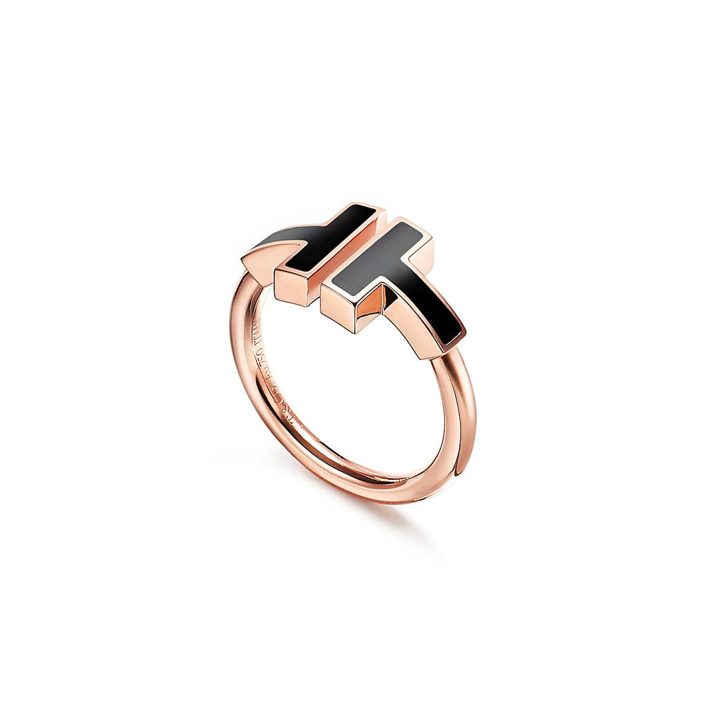 18K Tiffany & Co. Black Onyx Wire Ring