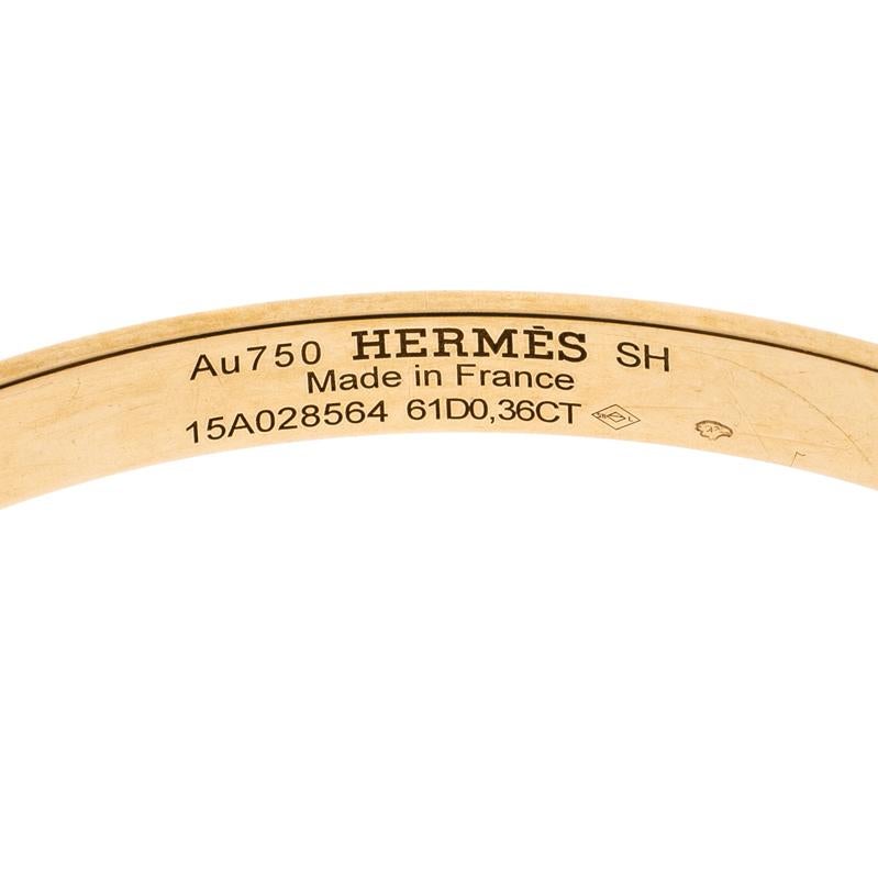 18K Kelly Small Model Diamond Hermès Bracelet
