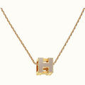 18K Cage D'H Hermès Grey Necklace