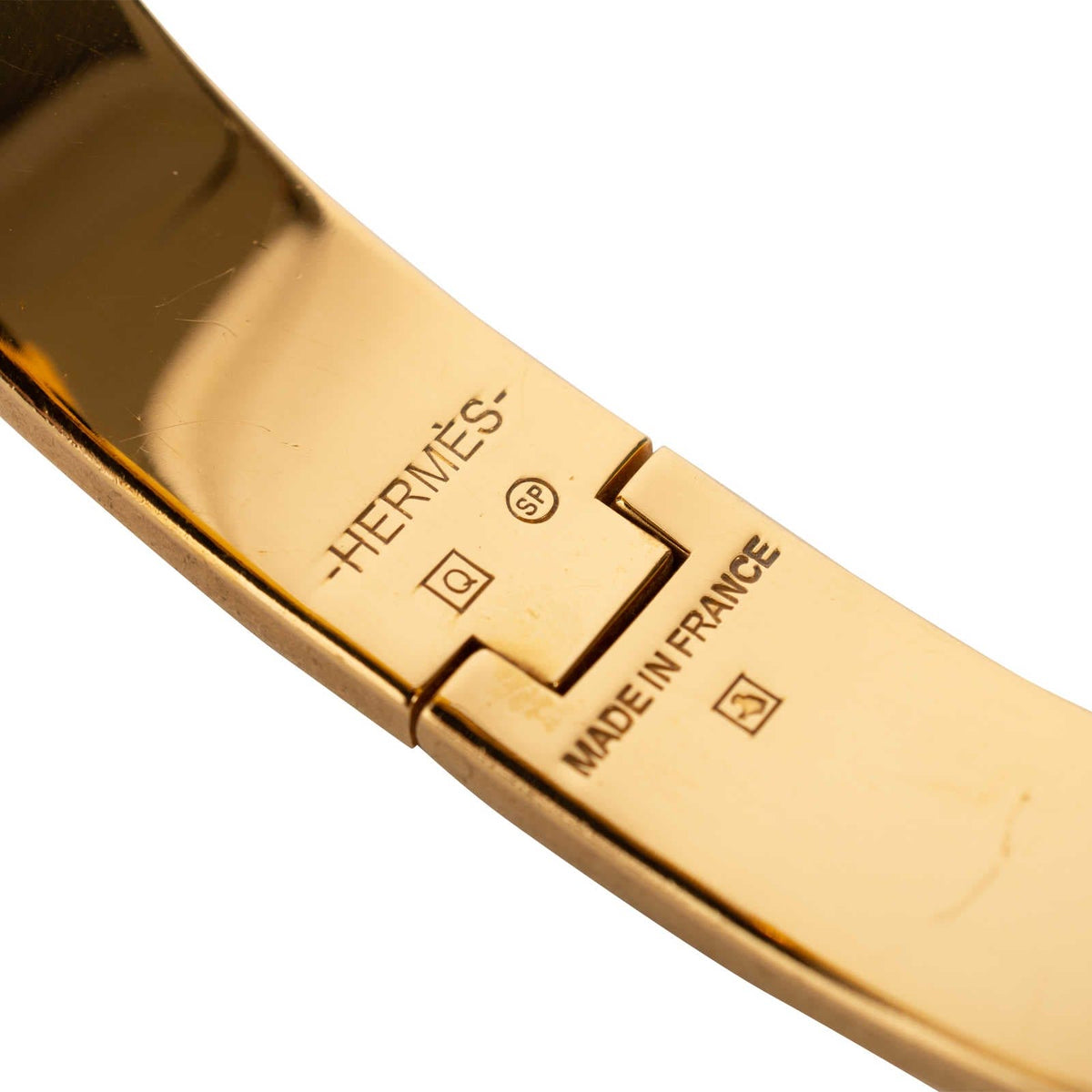 18K Clic Hermès White Bracelet