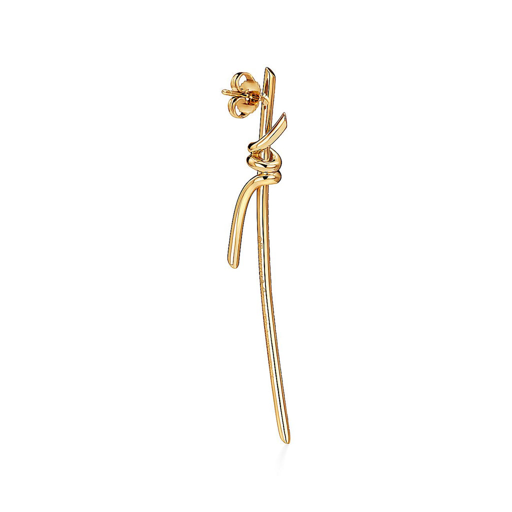 18K Tiffany & Co. Knot Drop Diamonds Earrings
