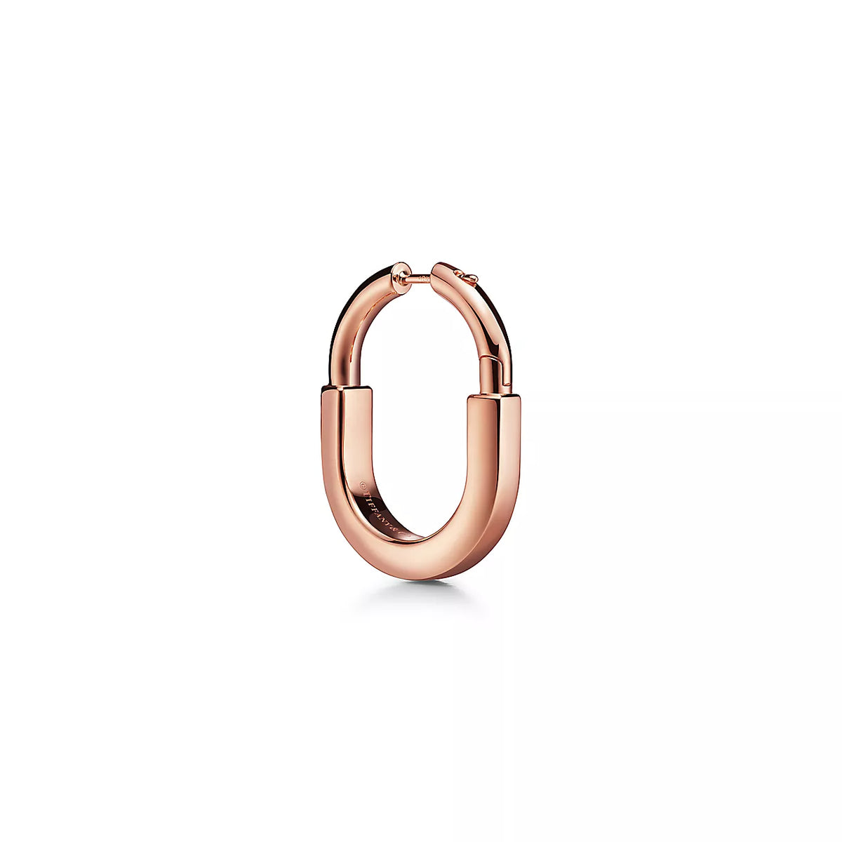 18K Tiffany & Co. Lock ROS¨¦ Edition Medium Earrings