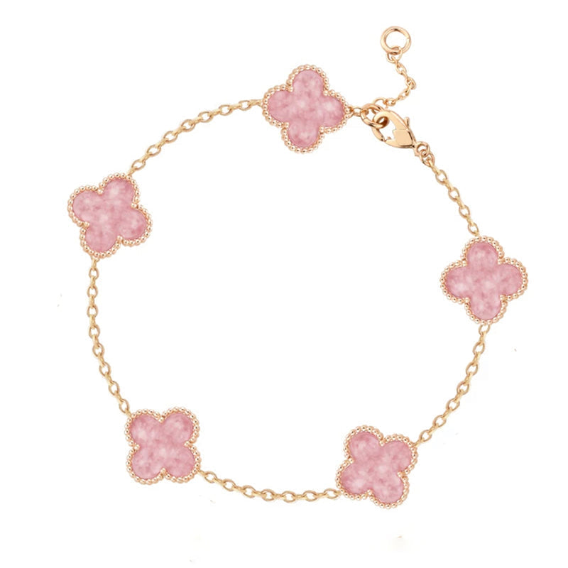 Van Cleef & Arpels Pink Clover Bracelet