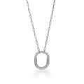 18K Tiffany & Co. Lock Pendant Pave Diamonds Necklace