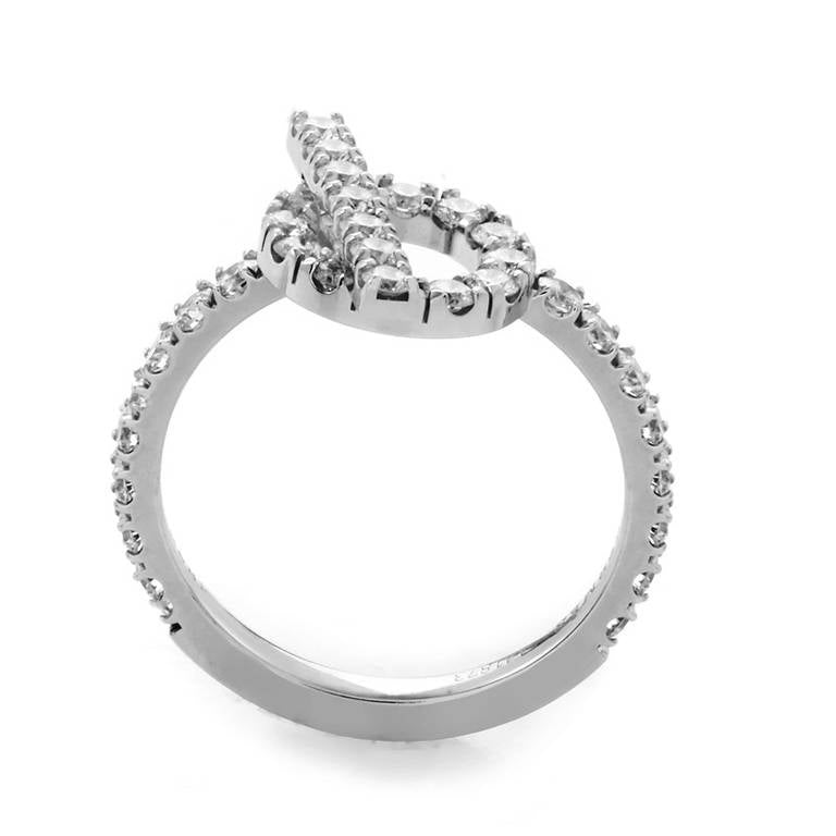 18K Finesse Diamond White Gold Hermès Ring
