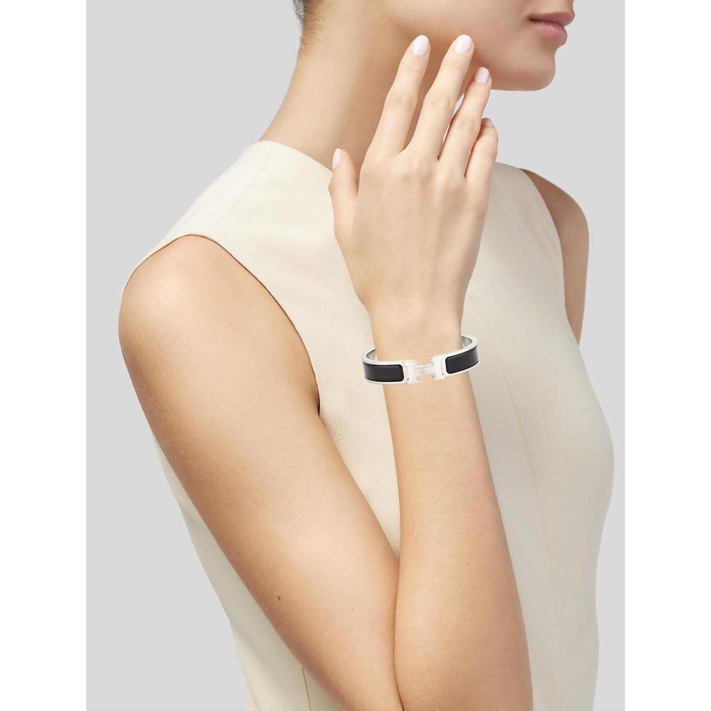 18K Clic Hermès Black Bracelet