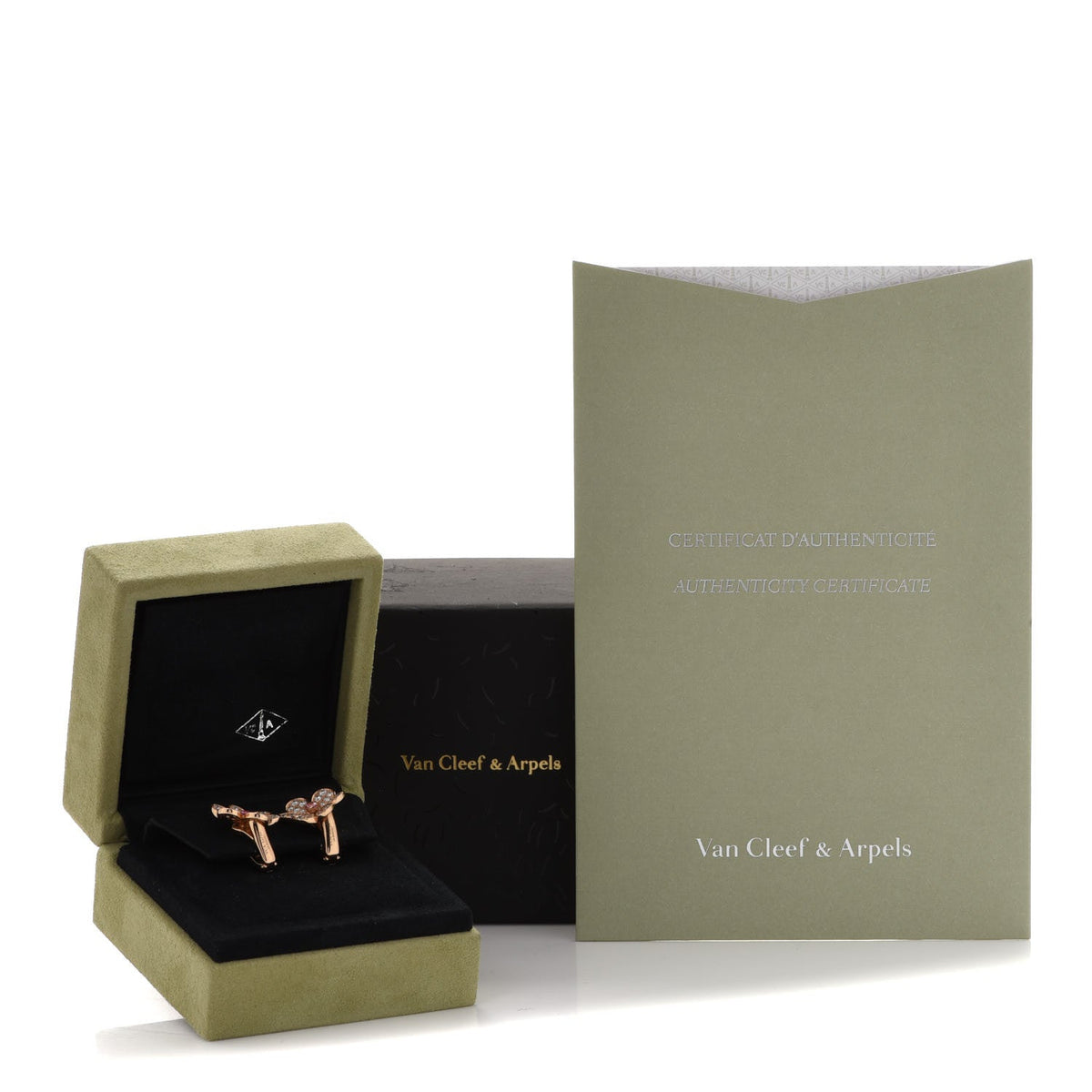 18k Van Cleef & Arpels Frivole Pink Sapphire Earrings