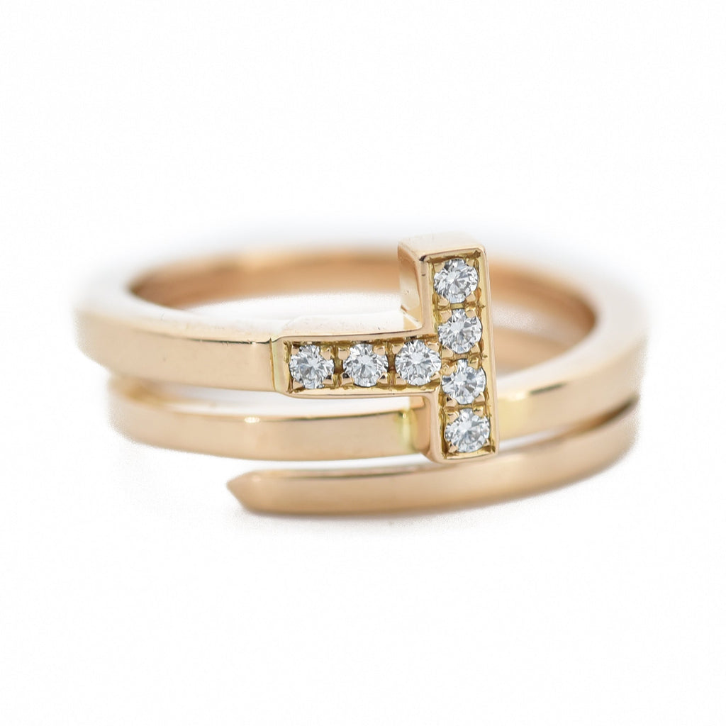 18K Tiffany & Co. Diamond Square Ring