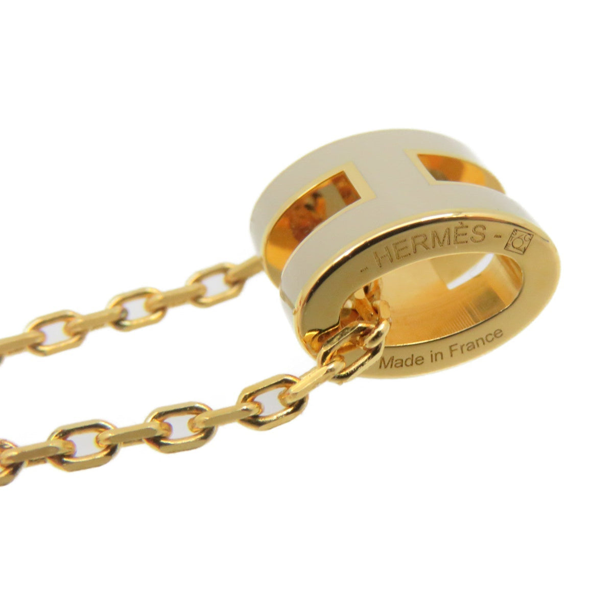 18K Mini Pop Hermès Grey Necklace