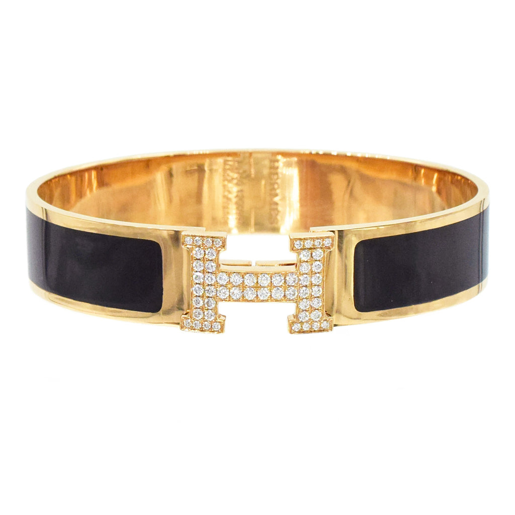 18K Clic Hermès Diamond Bracelet