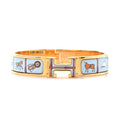 18K Clic Hermès Couvertures Blue Bracelet